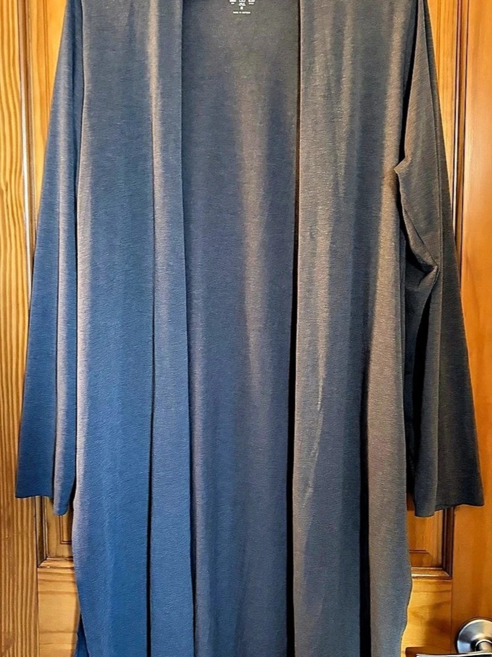 Uniqlo AIRism Long Open Front Cardigan Gray Size Medium